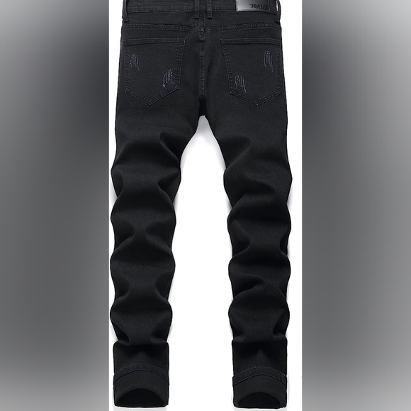 New Men's Designed Unique Street Urbanwear Jeans Multiple Sizes - Picture 3 of 4